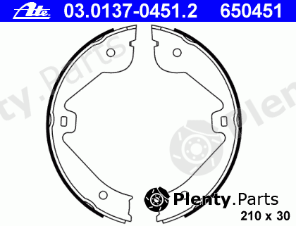  ATE part 03.0137-0451.2 (03013704512) Brake Shoe Set, parking brake