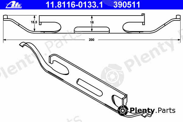 ATE part 11.8116-0133.1 (11811601331) Spring, brake caliper