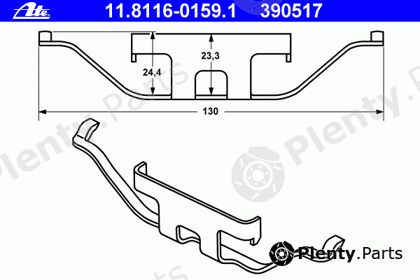  ATE part 11.8116-0159.1 (11811601591) Spring, brake caliper