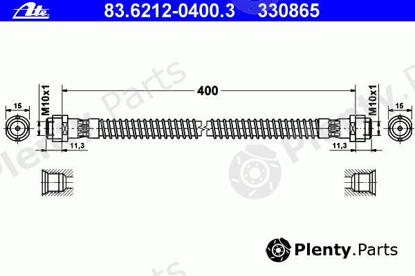  ATE part 83.6212-0400.3 (83621204003) Brake Hose