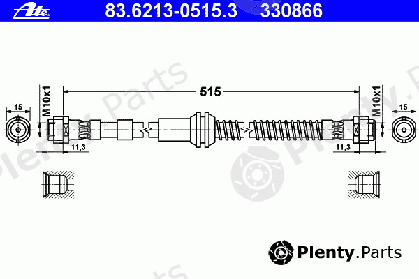  ATE part 83.6213-0515.3 (83621305153) Brake Hose