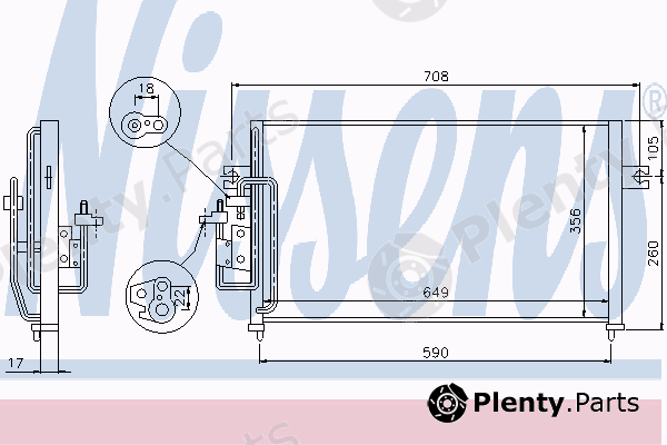  NISSENS part 94037 Condenser, air conditioning