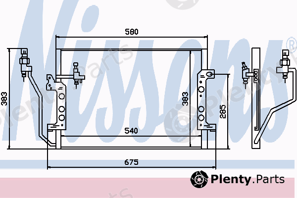  NISSENS part 94613 Condenser, air conditioning