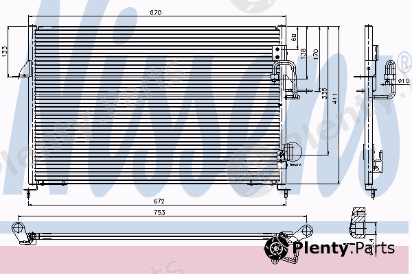  NISSENS part 94808 Condenser, air conditioning