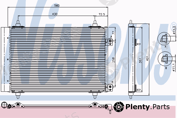  NISSENS part 94826 Condenser, air conditioning