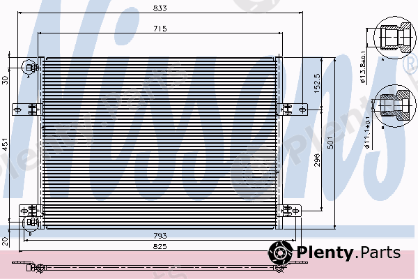  NISSENS part 94912 Condenser, air conditioning