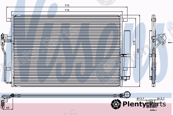  NISSENS part 94917 Condenser, air conditioning
