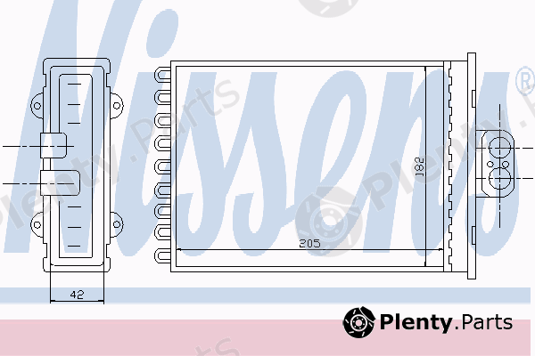  NISSENS part 73378 Heat Exchanger, interior heating