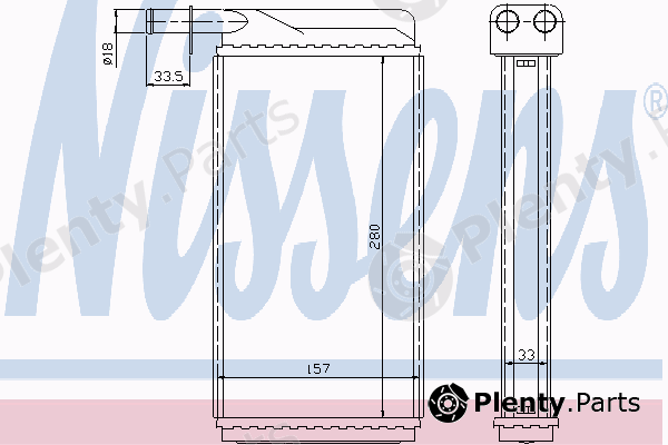  NISSENS part 73383 Heat Exchanger, interior heating