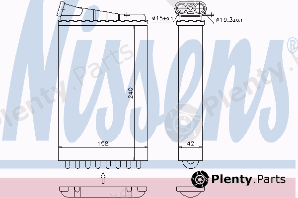 NISSENS part 72655 Heat Exchanger, interior heating
