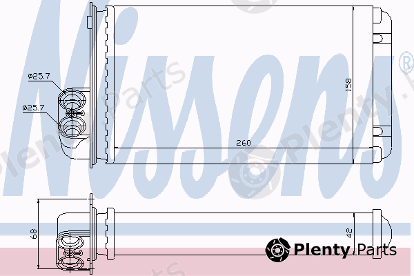  NISSENS part 73255 Heat Exchanger, interior heating
