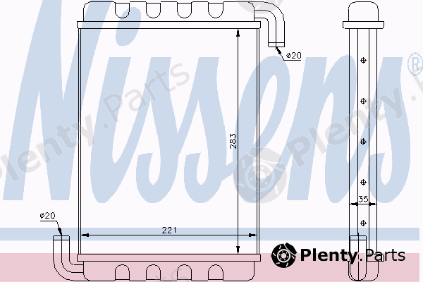 NISSENS part 75000 Heat Exchanger, interior heating