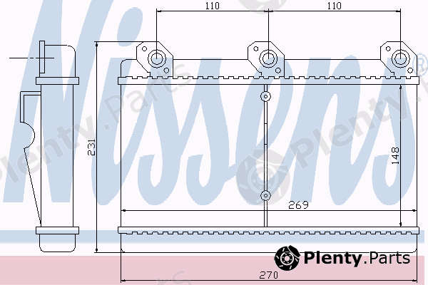  NISSENS part 70507 Heat Exchanger, interior heating