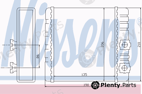  NISSENS part 70514 Heat Exchanger, interior heating