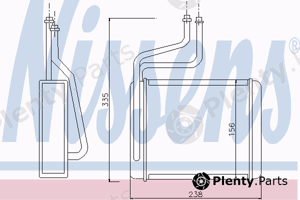  NISSENS part 71744 Heat Exchanger, interior heating