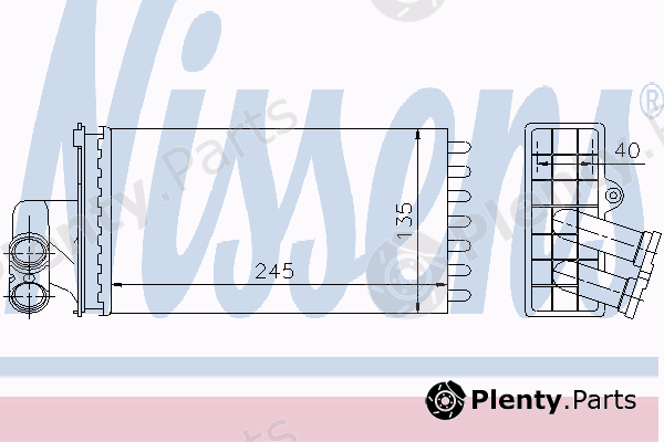  NISSENS part 71157 Heat Exchanger, interior heating