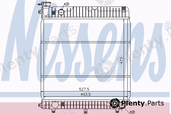  NISSENS part 62633 Radiator, engine cooling