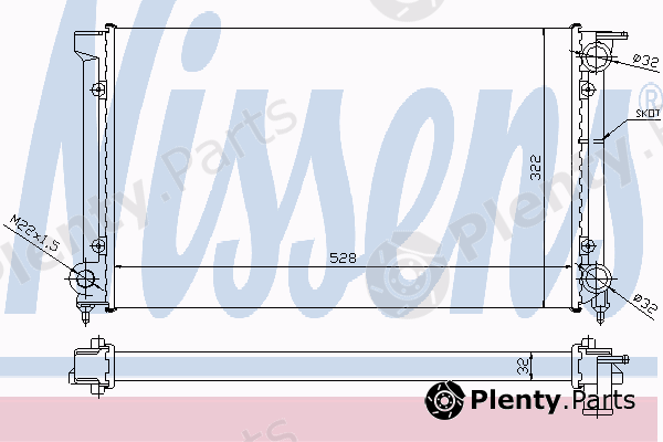  NISSENS part 651511 Radiator, engine cooling