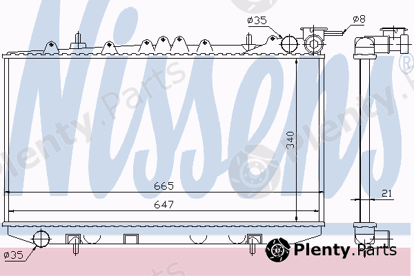  NISSENS part 62421 Radiator, engine cooling