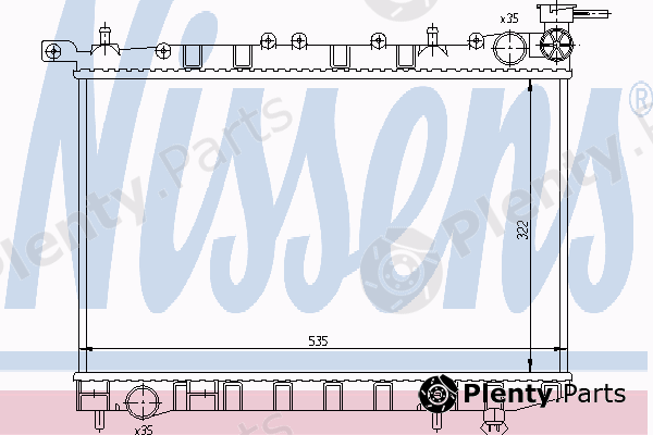  NISSENS part 62974 Radiator, engine cooling