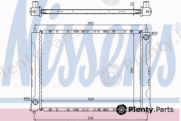  NISSENS part 642161 Radiator, engine cooling