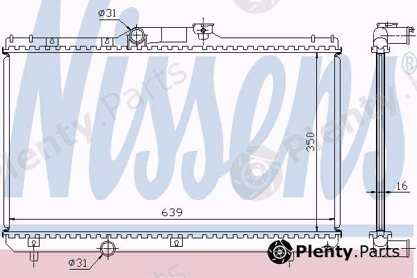  NISSENS part 64786A Radiator, engine cooling