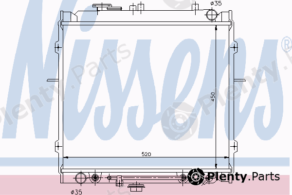  NISSENS part 66607 Radiator, engine cooling