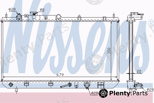  NISSENS part 625081 Radiator, engine cooling