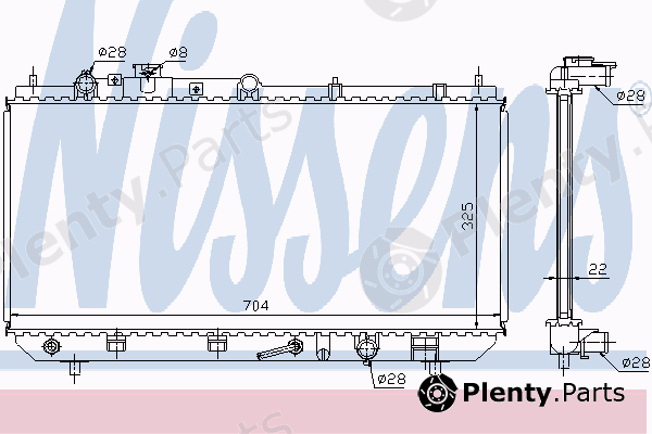  NISSENS part 62404A Radiator, engine cooling
