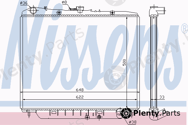  NISSENS part 63002 Radiator, engine cooling
