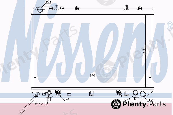  NISSENS part 61669 Radiator, engine cooling