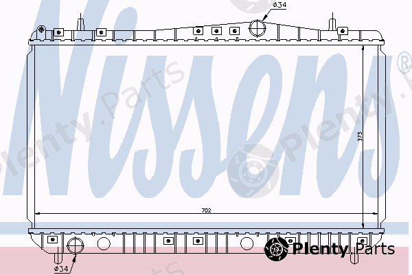  NISSENS part 61664 Radiator, engine cooling