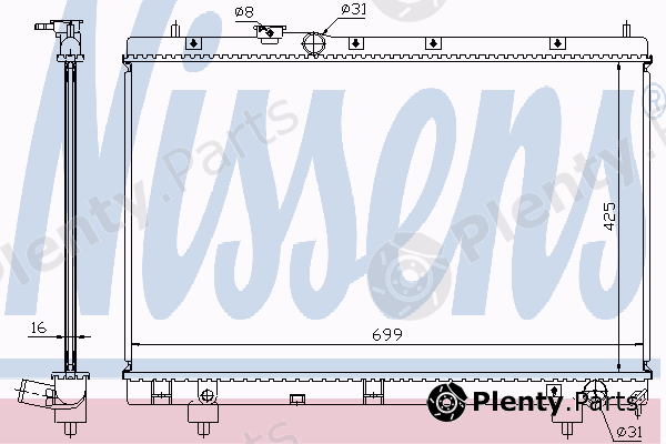  NISSENS part 64795A Radiator, engine cooling