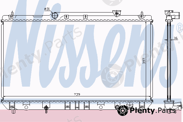  NISSENS part 64703A Radiator, engine cooling