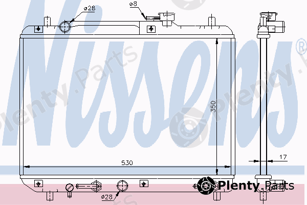  NISSENS part 64176 Radiator, engine cooling