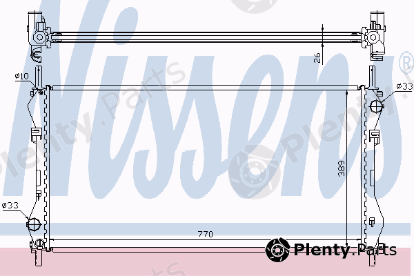  NISSENS part 62043A Radiator, engine cooling