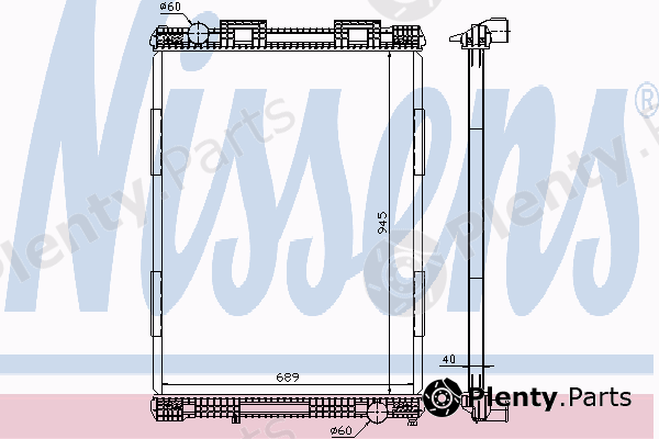  NISSENS part 628700 Radiator, engine cooling