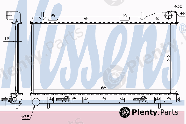  NISSENS part 67707A Radiator, engine cooling