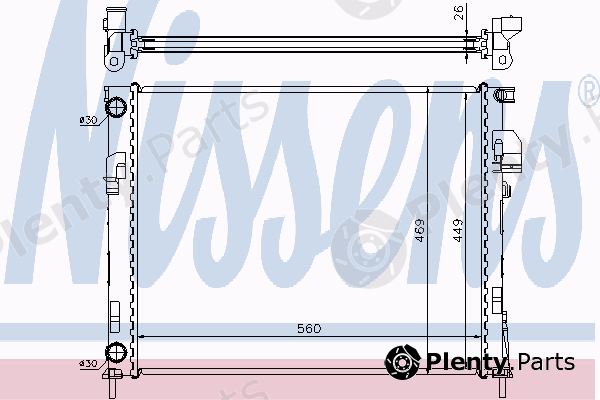  NISSENS part 63026 Radiator, engine cooling