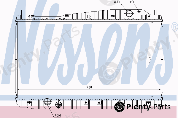  NISSENS part 61639 Radiator, engine cooling