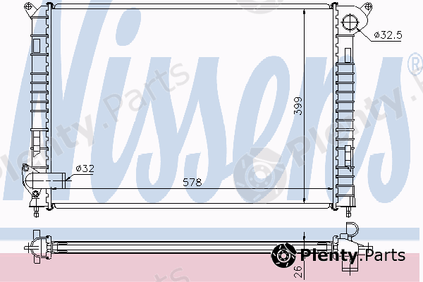  NISSENS part 69700A Radiator, engine cooling