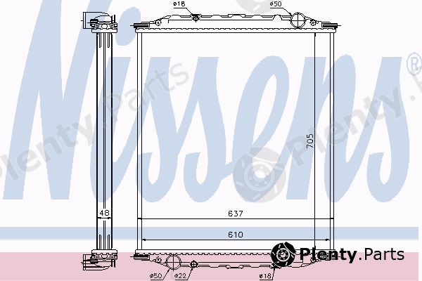  NISSENS part 628790 Radiator, engine cooling