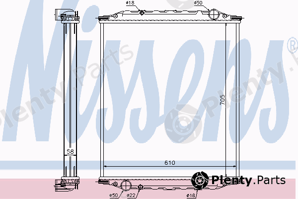  NISSENS part 628780 Radiator, engine cooling
