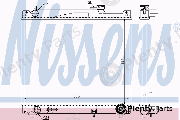  NISSENS part 64159 Radiator, engine cooling