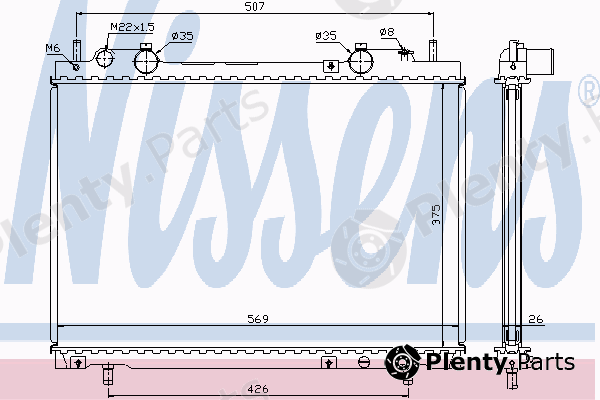  NISSENS part 61672A Radiator, engine cooling