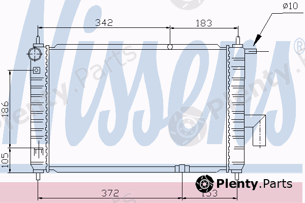  NISSENS part 61646 Radiator, engine cooling