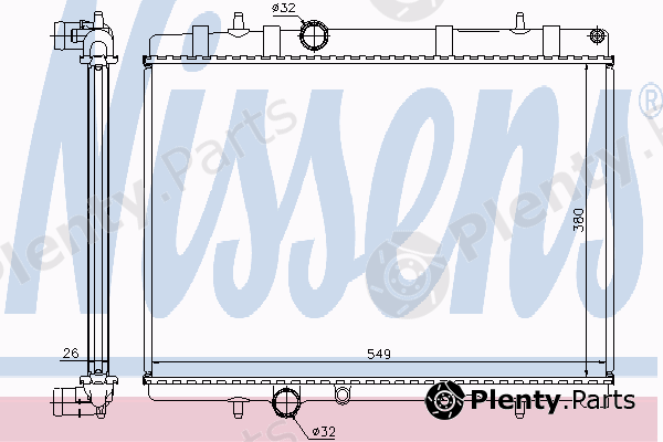  NISSENS part 63605A Radiator, engine cooling