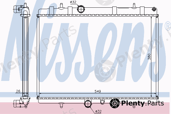  NISSENS part 63606A Radiator, engine cooling