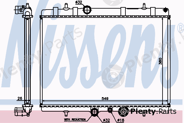  NISSENS part 63607A Radiator, engine cooling