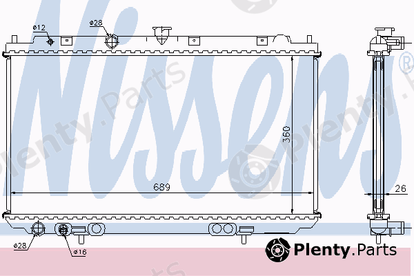  NISSENS part 67348A Radiator, engine cooling